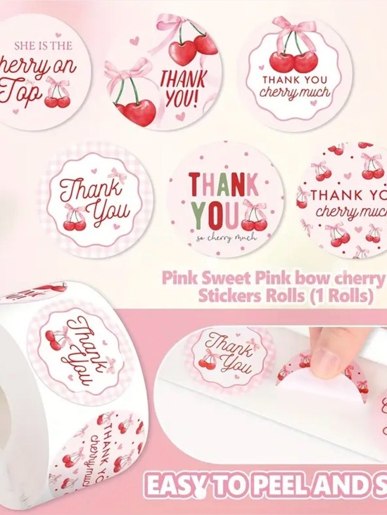 Other - Thank you Stickers Cherries 500
